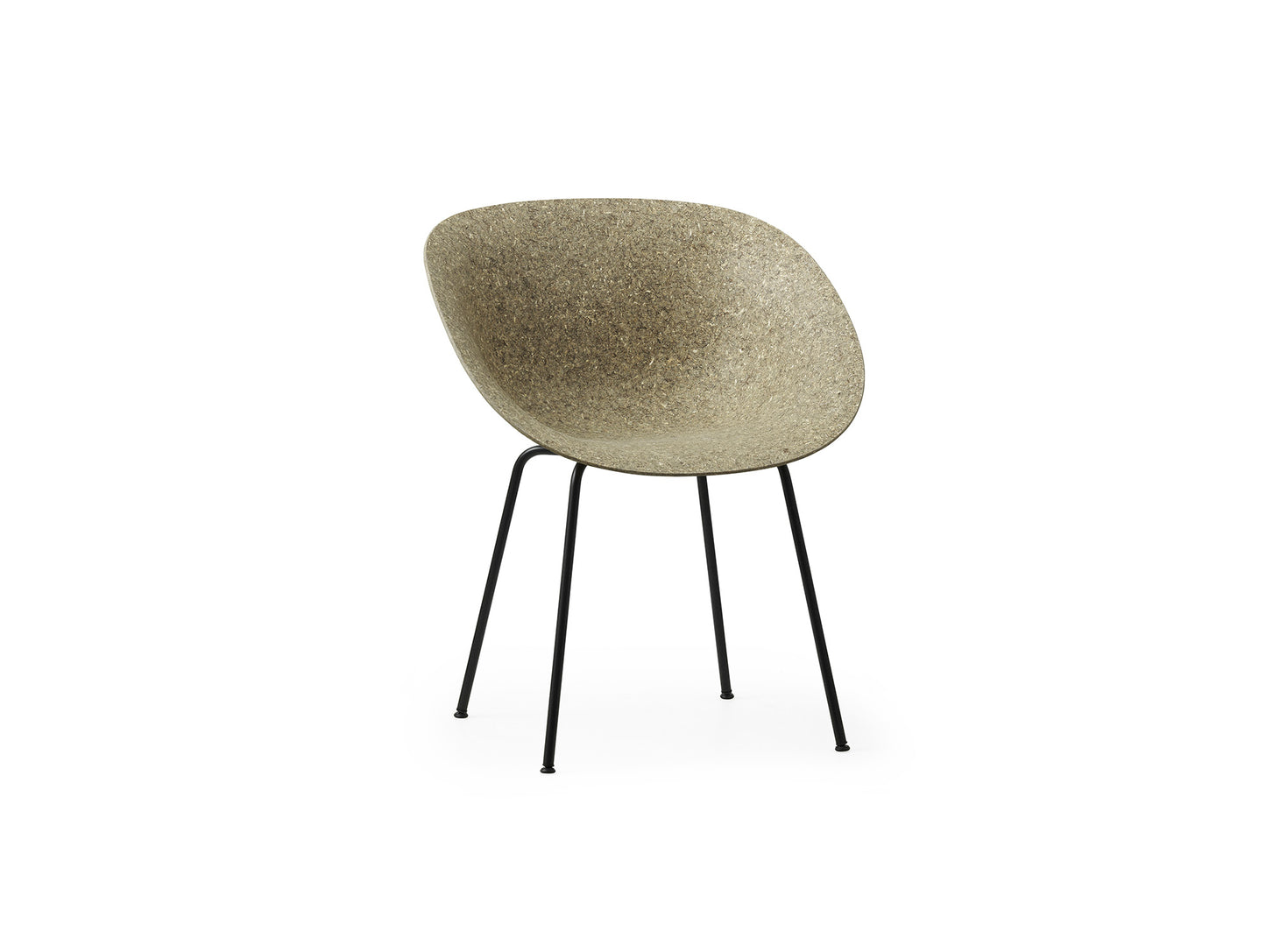 Mat Armchair - Steel by Normann Copenhagen - Black Base / Seaweed