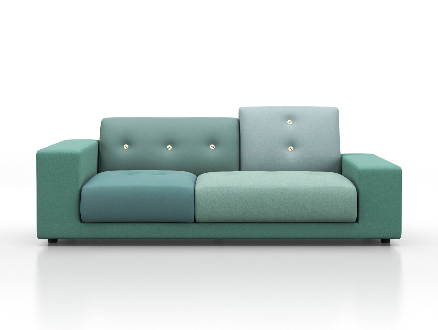 Polder Compact Sofa by Vitra - Low Right Armrest (Sitting Left) / The Sea Greens