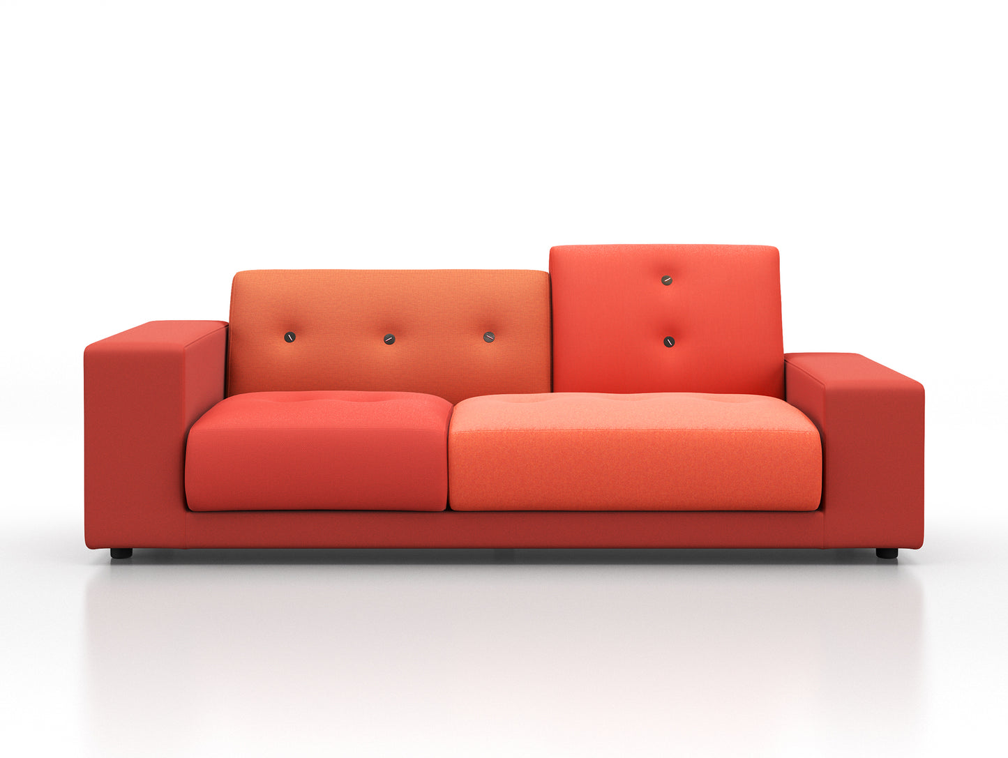 Polder Compact Sofa by Vitra - Low Right Armrest (Sitting Left) /The Earth Reds