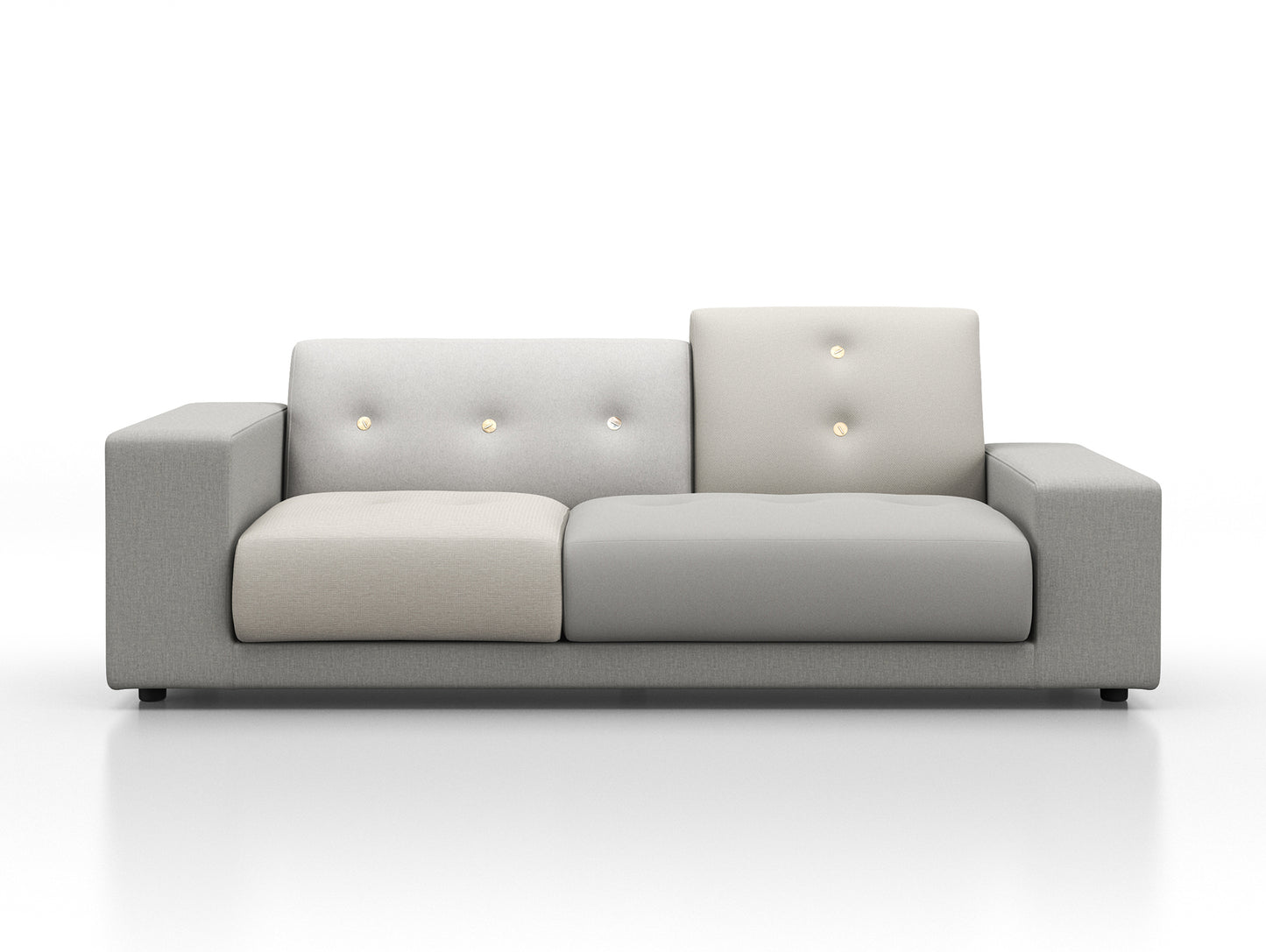 Polder Compact Sofa by Vitra - Low Right Armrest (Sitting Left) /The Pebble Greys