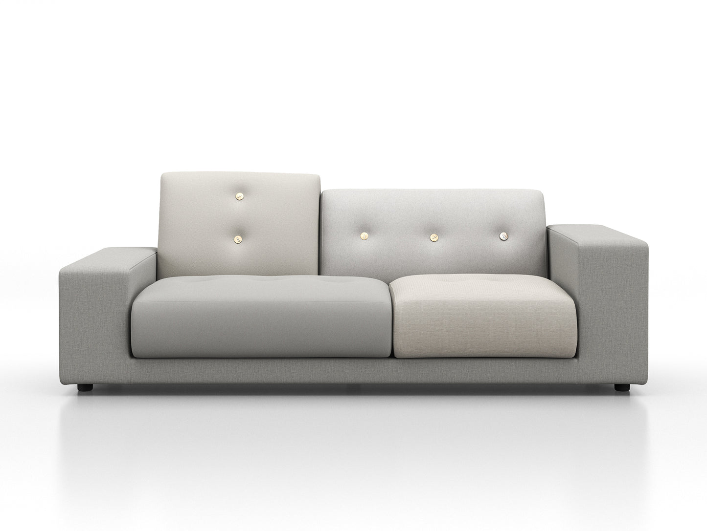 Polder Compact Sofa by Vitra - Low Left Armrest (Sitting Right) / The Pebble Greys