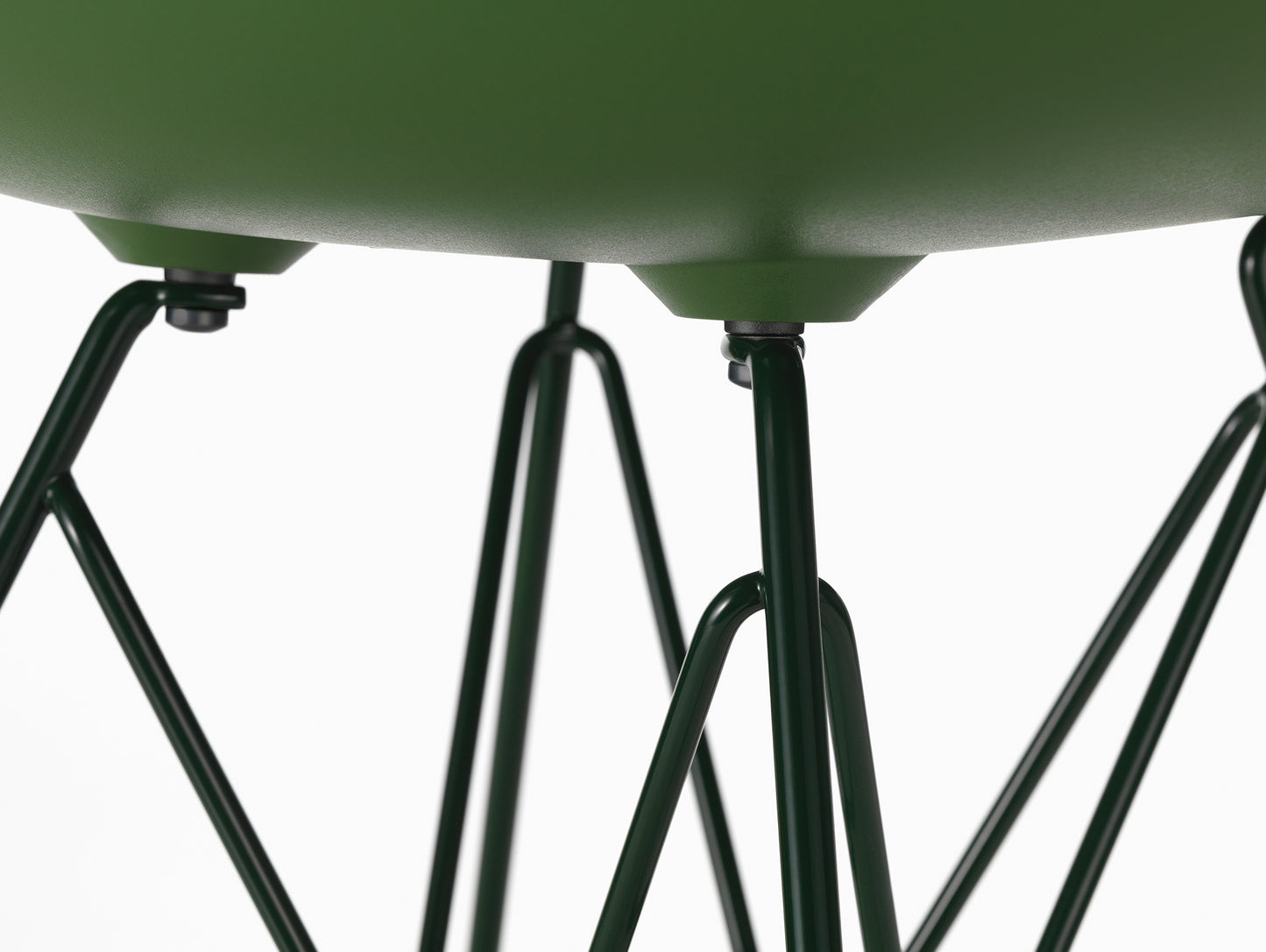 Eames DSR Plastic Side Chair by Vitra - Forest 48 Seat / Dark Green 24 Base