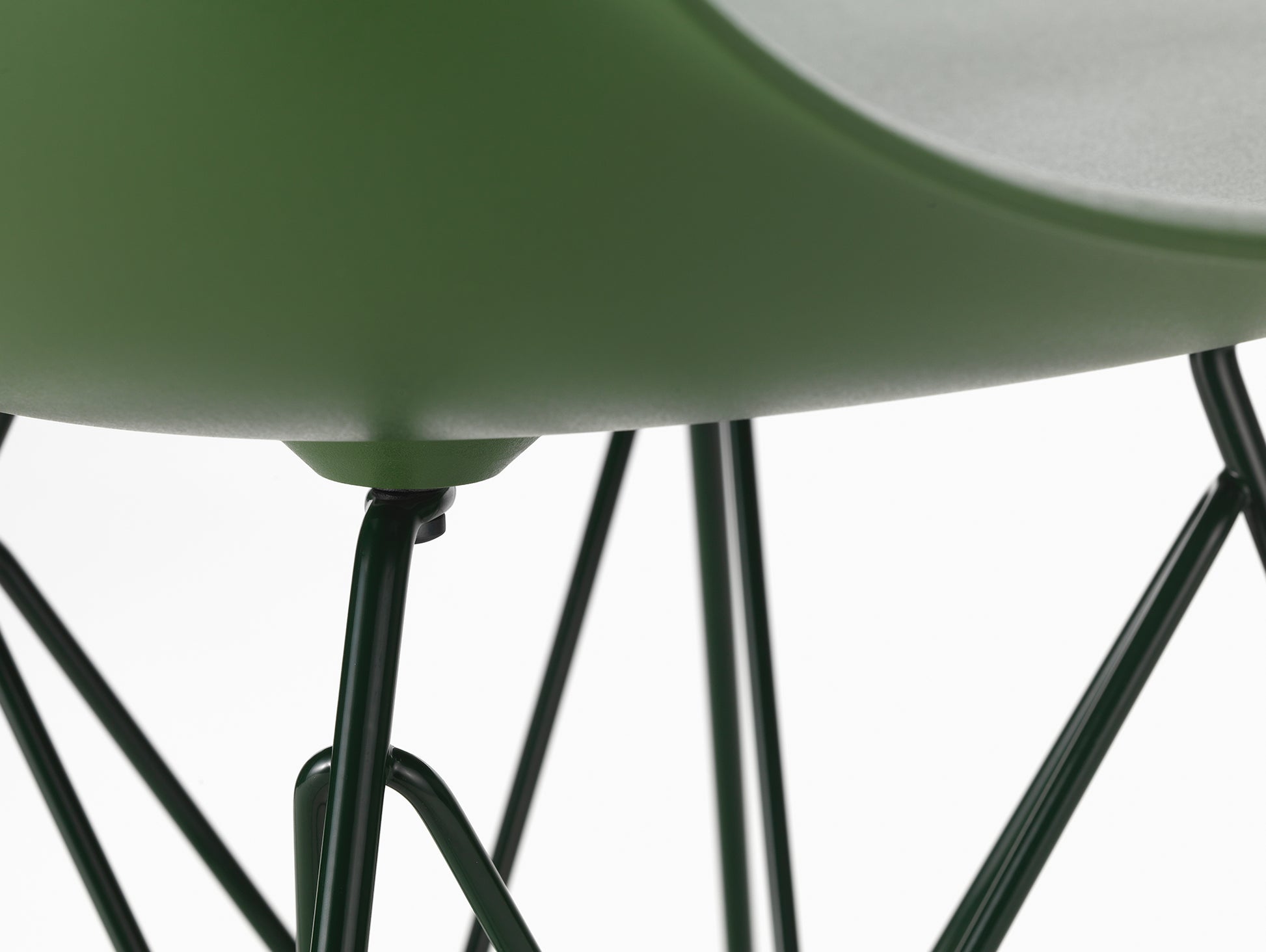 Eames DSR Plastic Side Chair by Vitra - Forest 48 Seat / Dark Green 24 Base