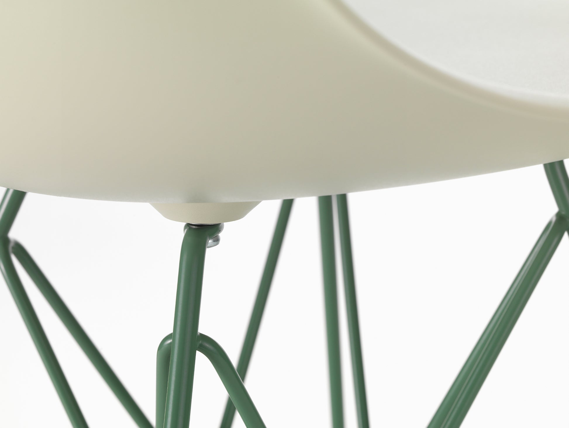 Eames DSR Plastic Side Chair by Vitra - Pebble 11 Seat / Eames Sea Foam Green 30 Base