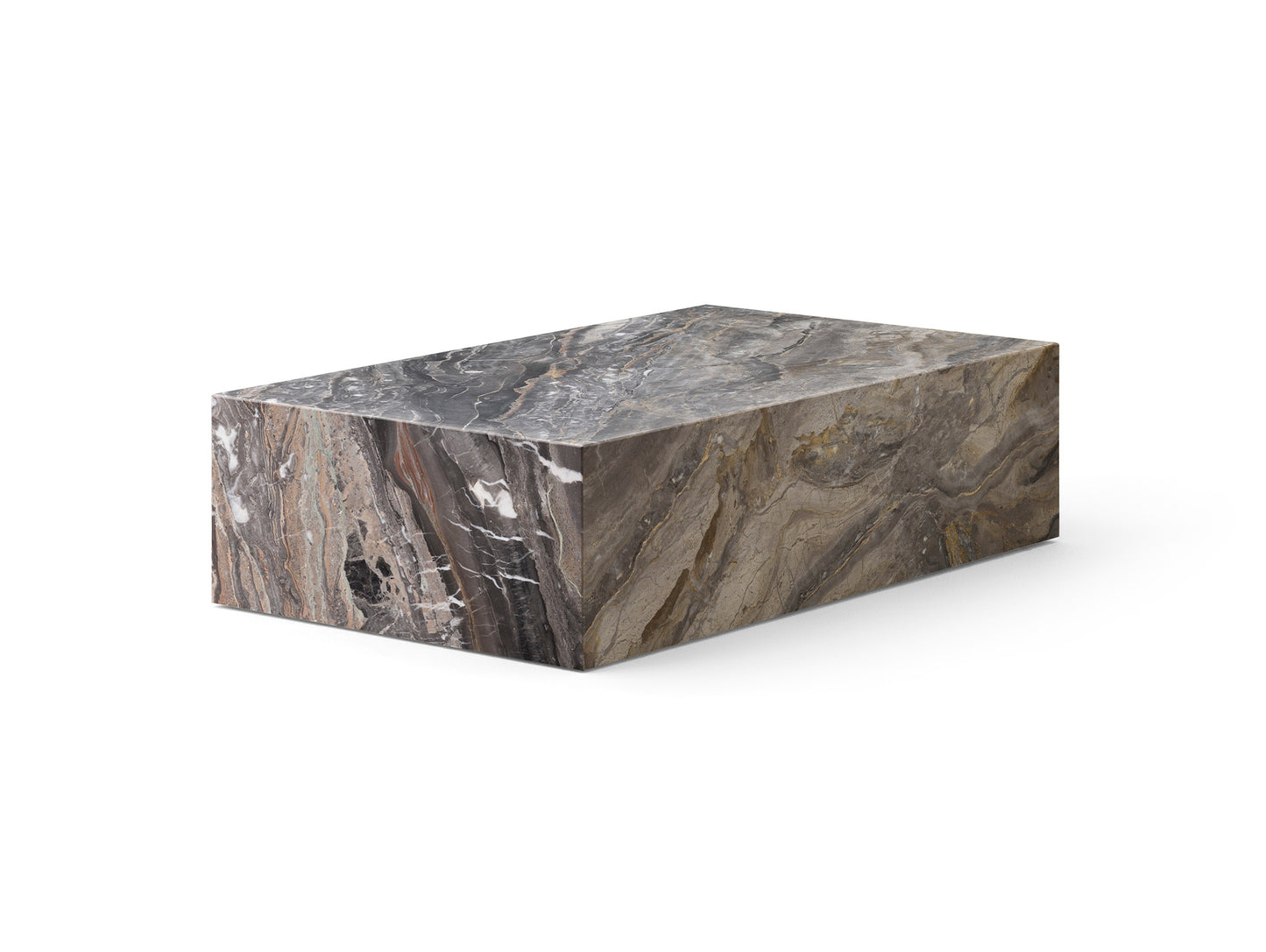 Marble Plinth Low by Audo Copenhagen - Grey Galaxy Marble