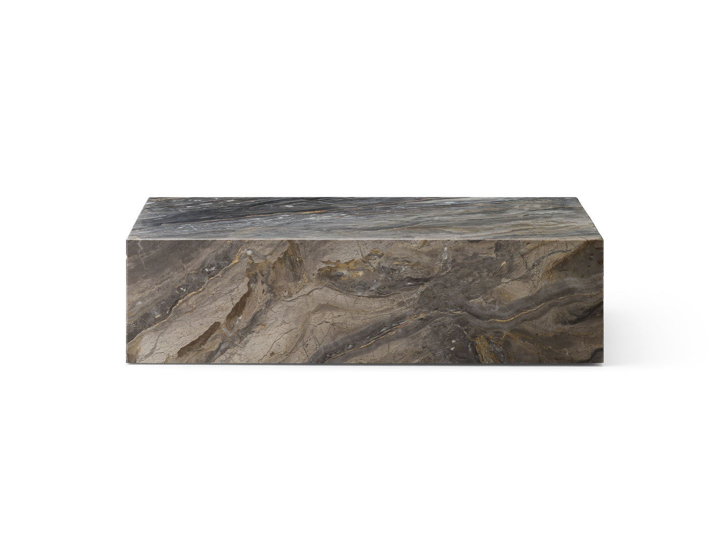 Marble Plinth Low by Audo Copenhagen - Grey Galaxy Marble
