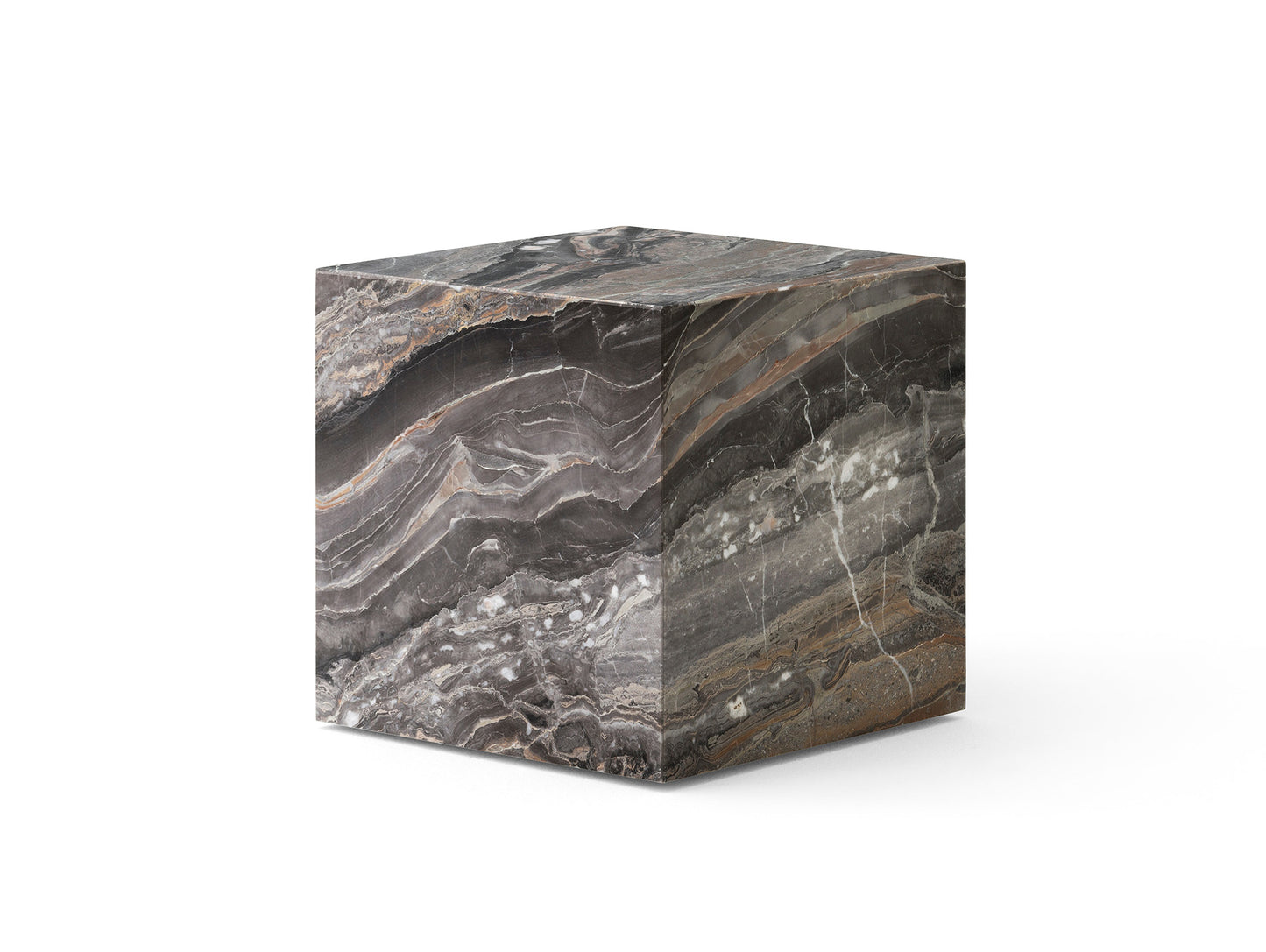 Marble Plinth Cubic by Audo Copenhagen - Grey Galaxy Marble