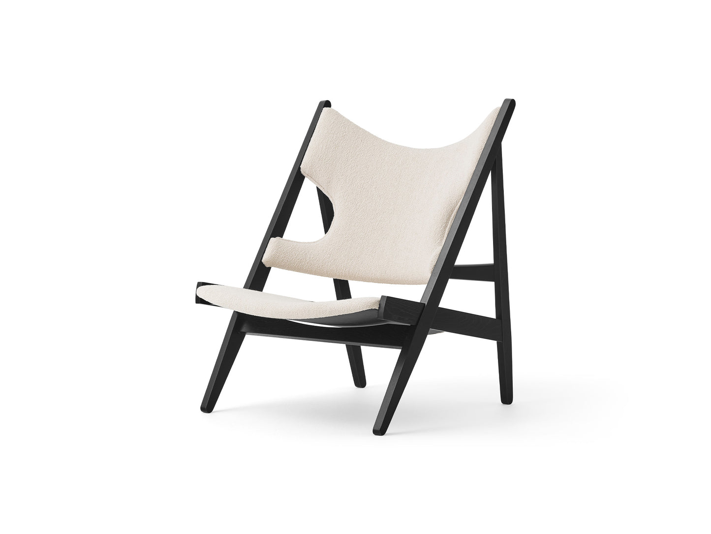 Knitting Lounge Chair (Upholstered) by Audo Copenhagen - Black Oak / UK Boucle / Lana 24