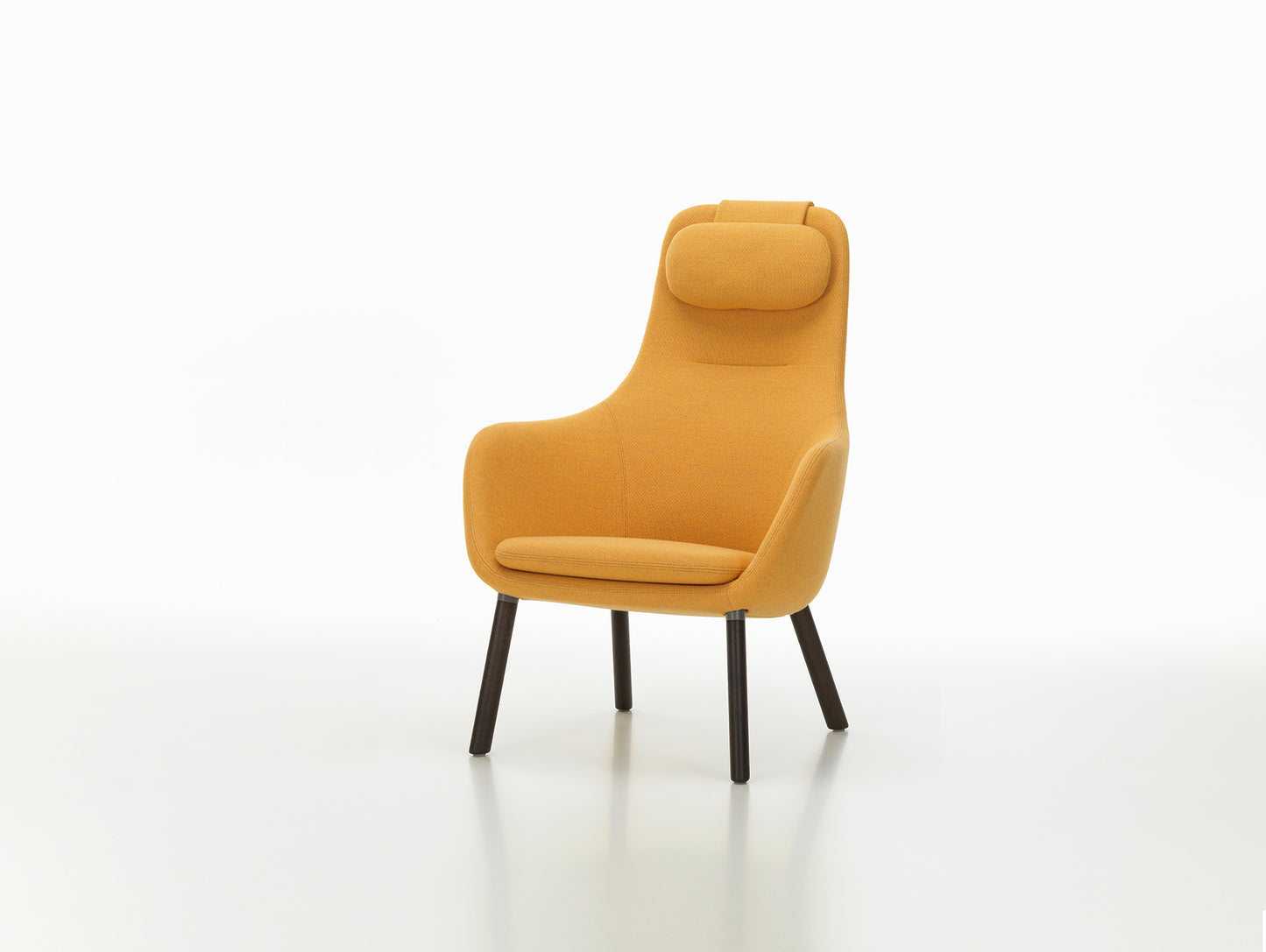 HAL Lounge Chair by Vitra - Dark Varnished Oak / Dumet 24 Mango Melange (F80)