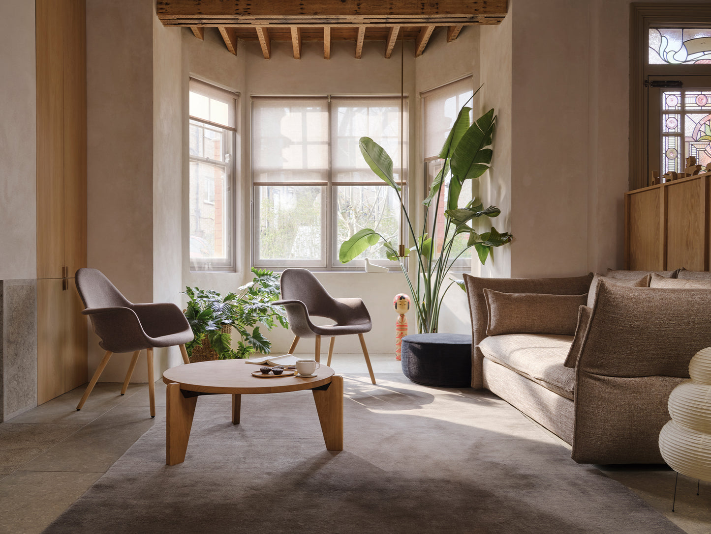 Mariposa 2-Seater Sofa by Vitra - Savana 04 Papyrus Melange
