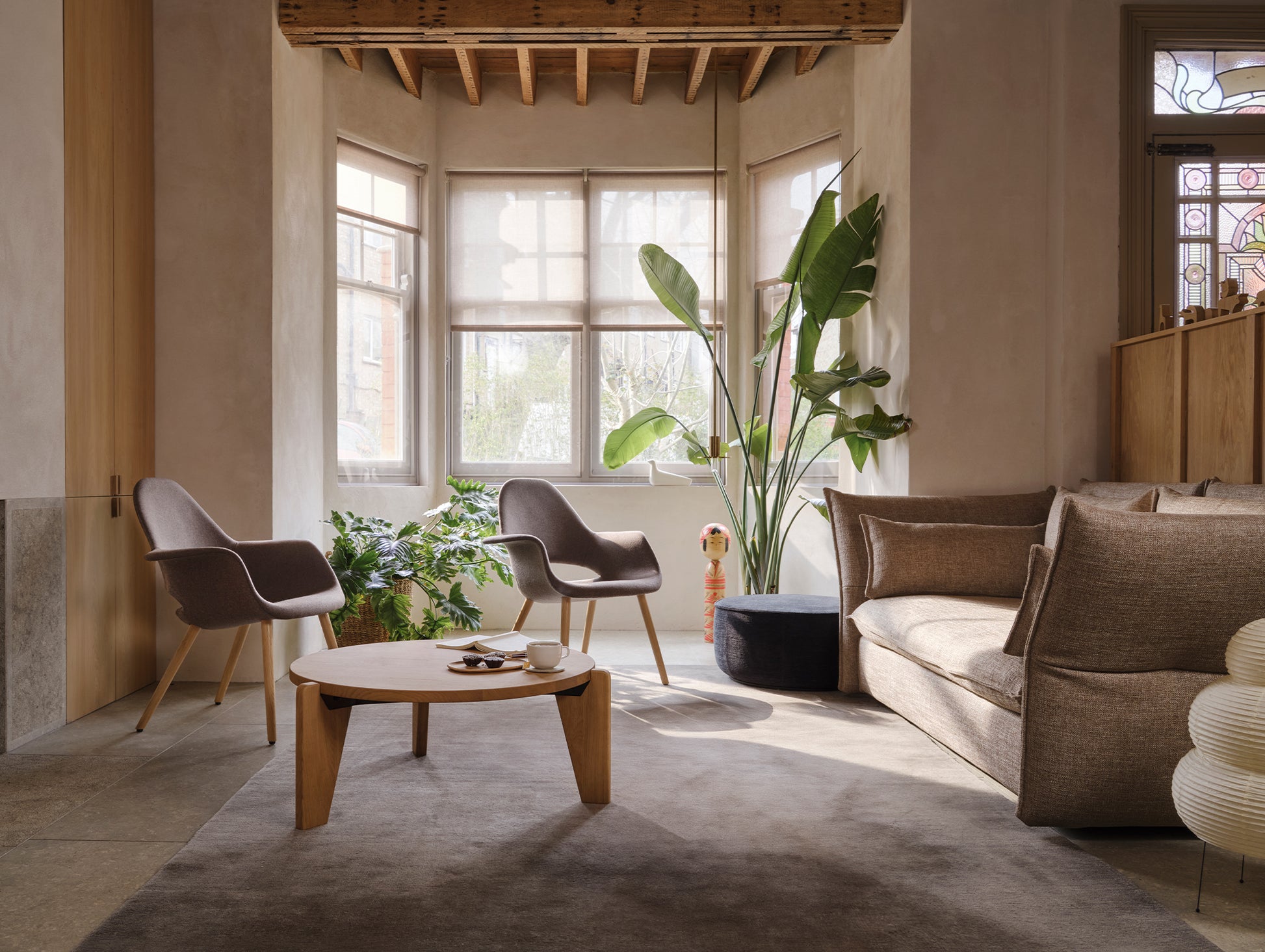 Mariposa 2-Seater Sofa by Vitra - Savana 04 Papyrus Melange
