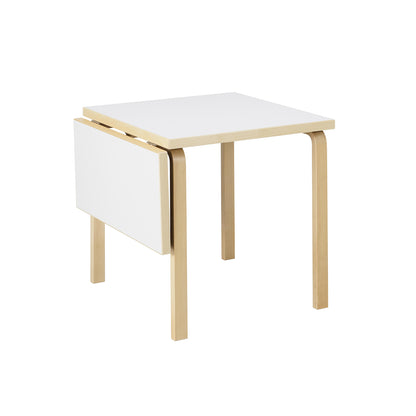 Aalto Table Foldable by Artek - Top: White HPL / Drop Leaf: White HPL