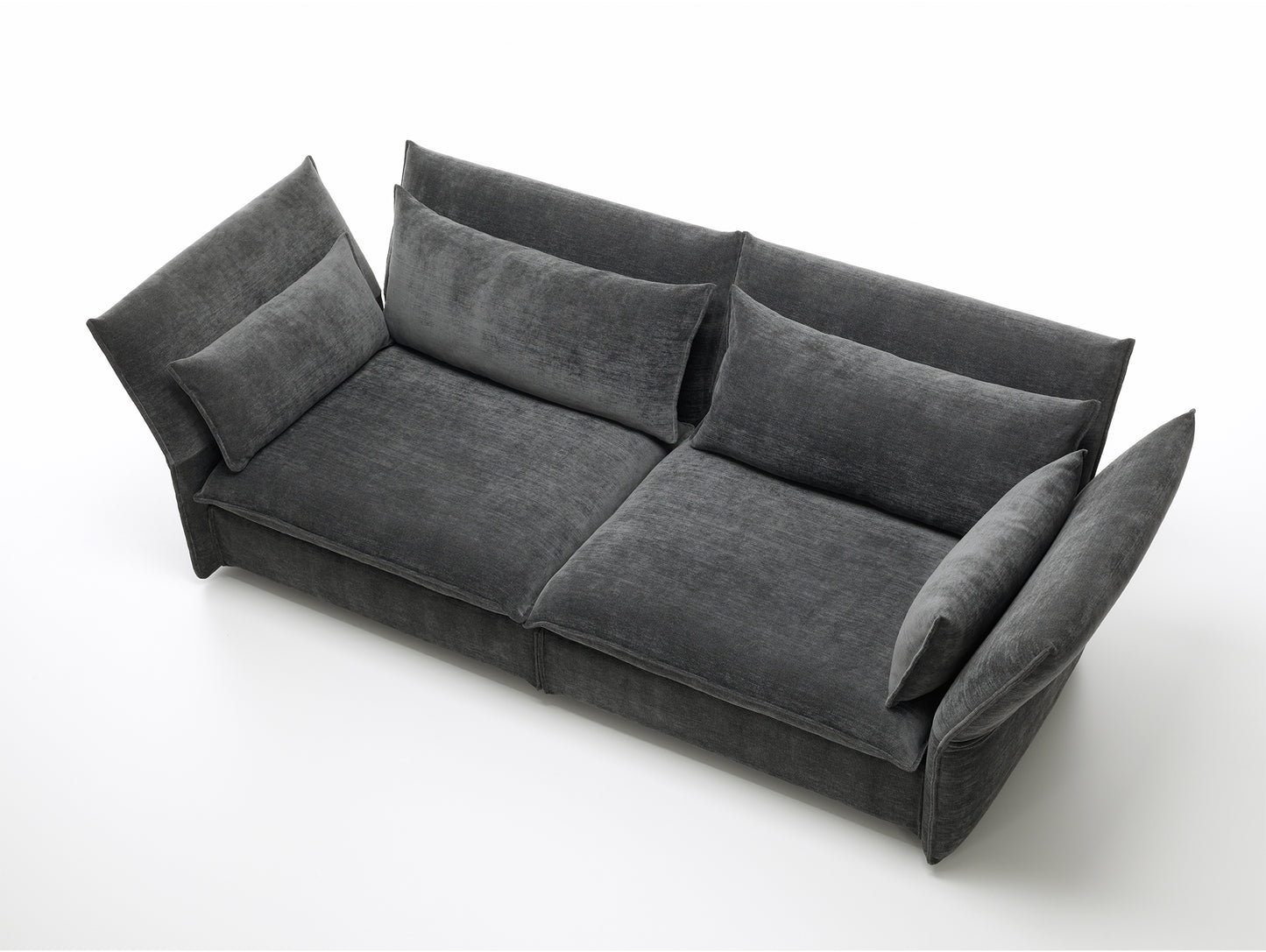 Mariposa 3-Seater Sofa by Vitra - Iroko 2 08 Dark Grey (F80)