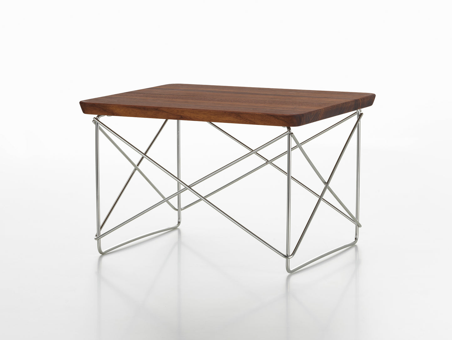 Eames Occasional Table LTR by Vitra - Oiled Walnut / Stainless Steel Base