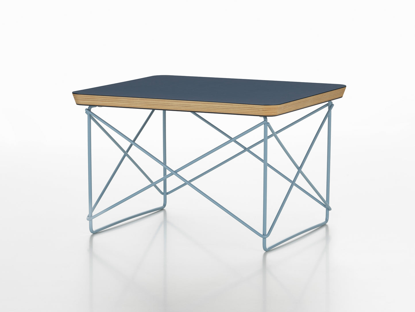 Eames Occasional Table LTR by Vitra - Smoke Blue Linoleum / Sky Blue Steel