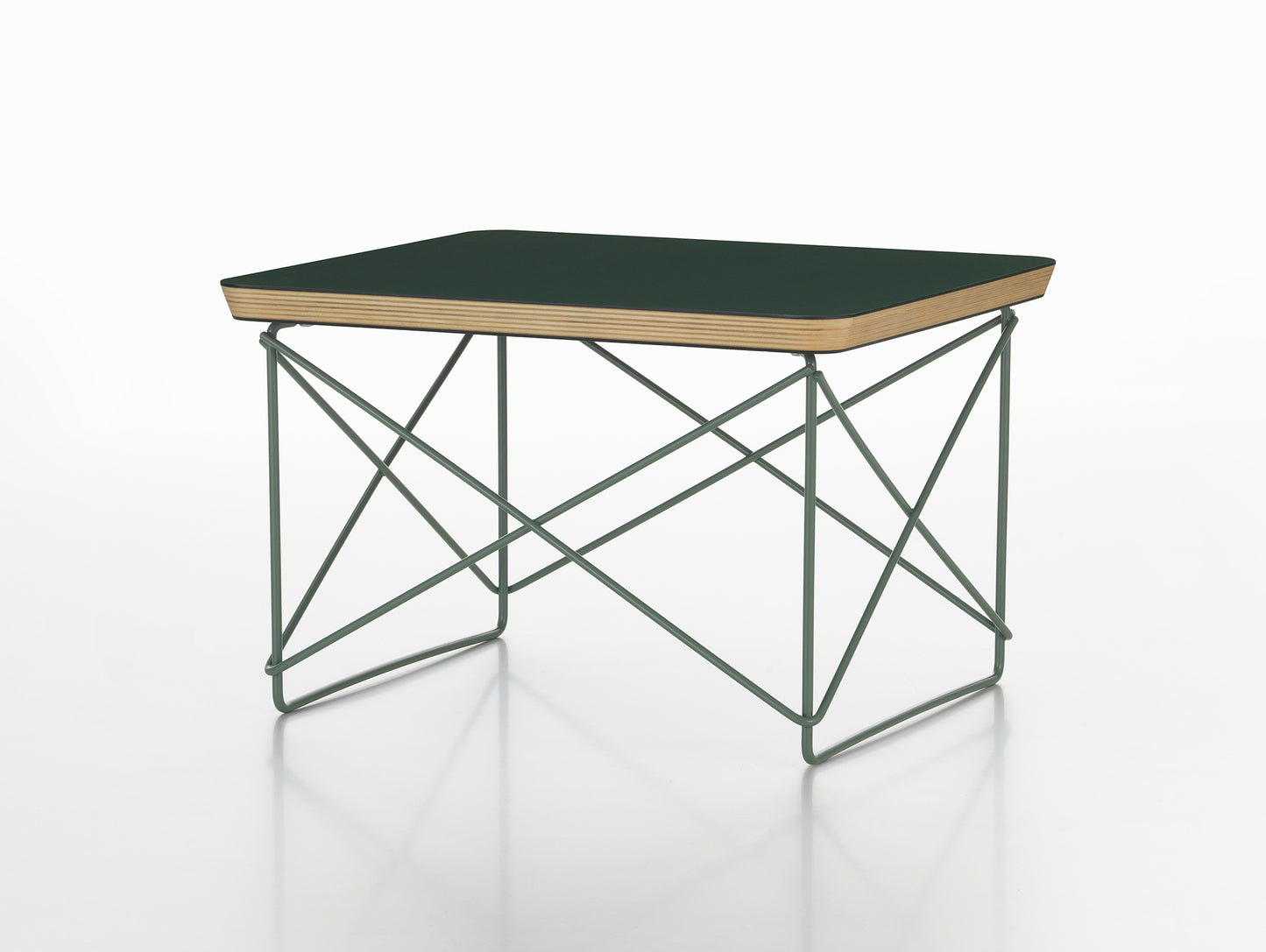 Eames Occasional Table LTR by Vitra - Jade Linoleum / Eames Sea Foam Green Base