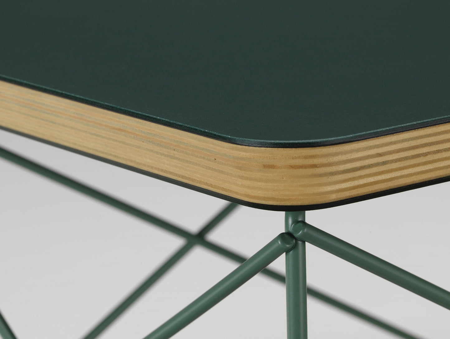 Eames Occasional Table LTR by Vitra - Jade Linoleum / Eames Sea Foam Green Base