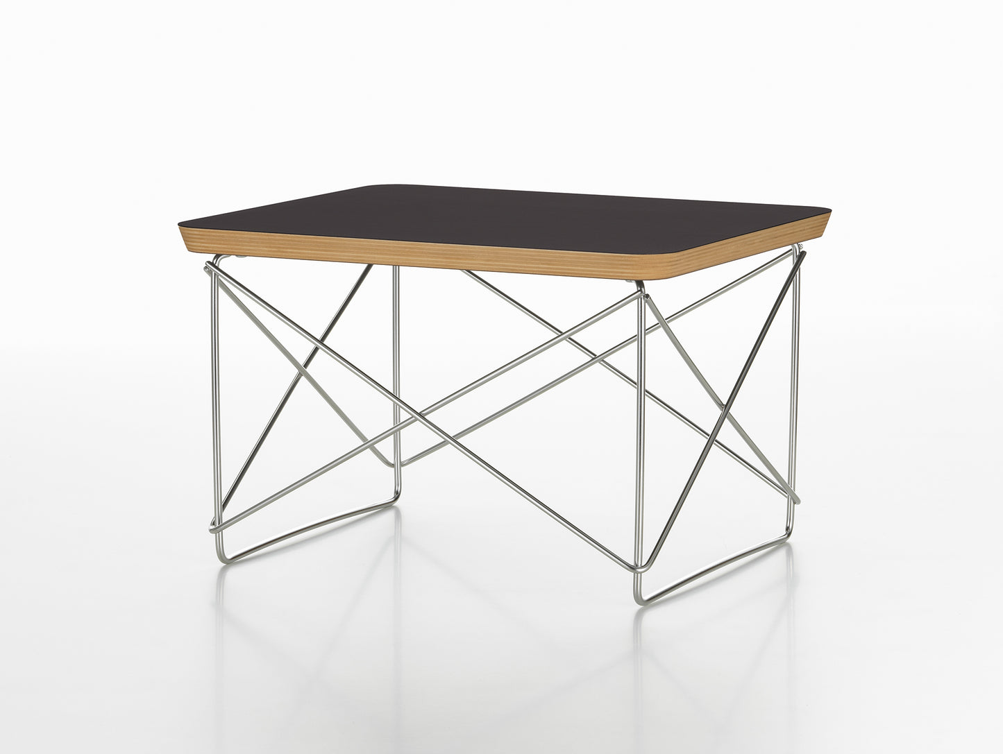 Eames Occasional Table LTR by Vitra - Black HPL / Stainless Steel Base
