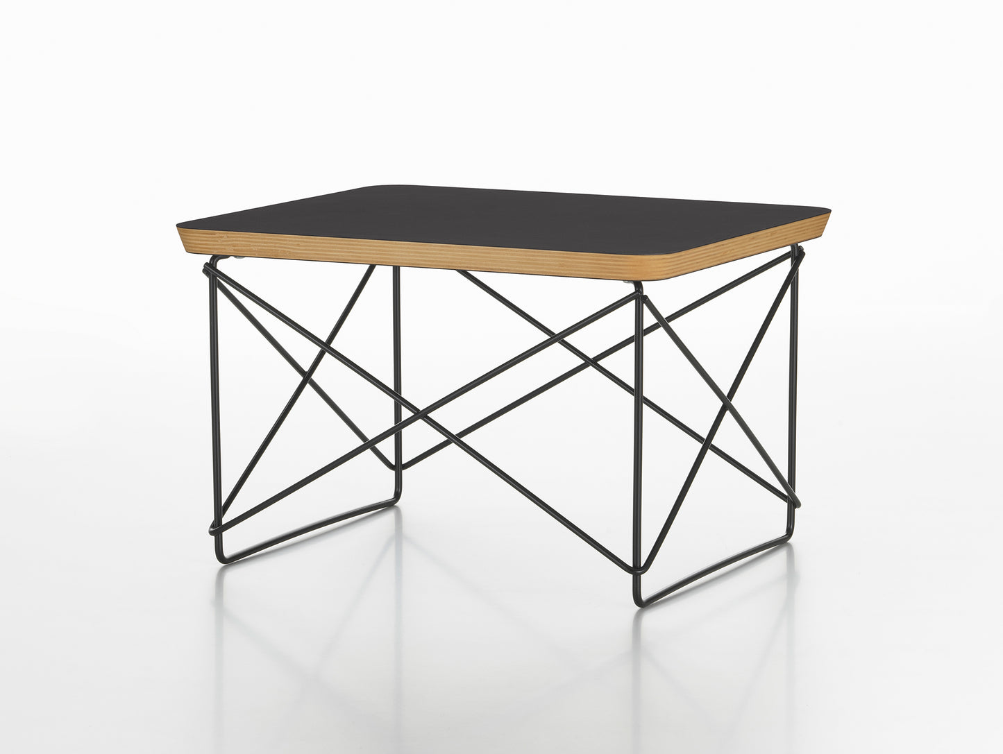Eames Occasional Table LTR by Vitra - Black HPL / Basic Dark Steel Base