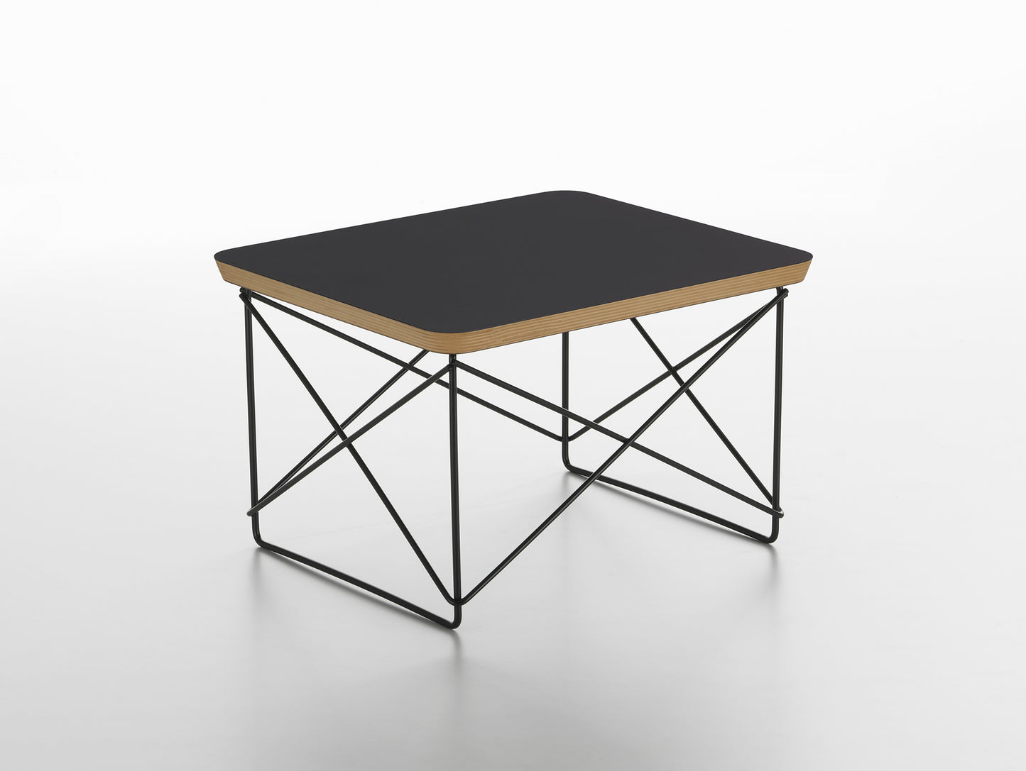 Eames Occasional Table LTR by Vitra - Black HPL / Basic Dark Steel Base