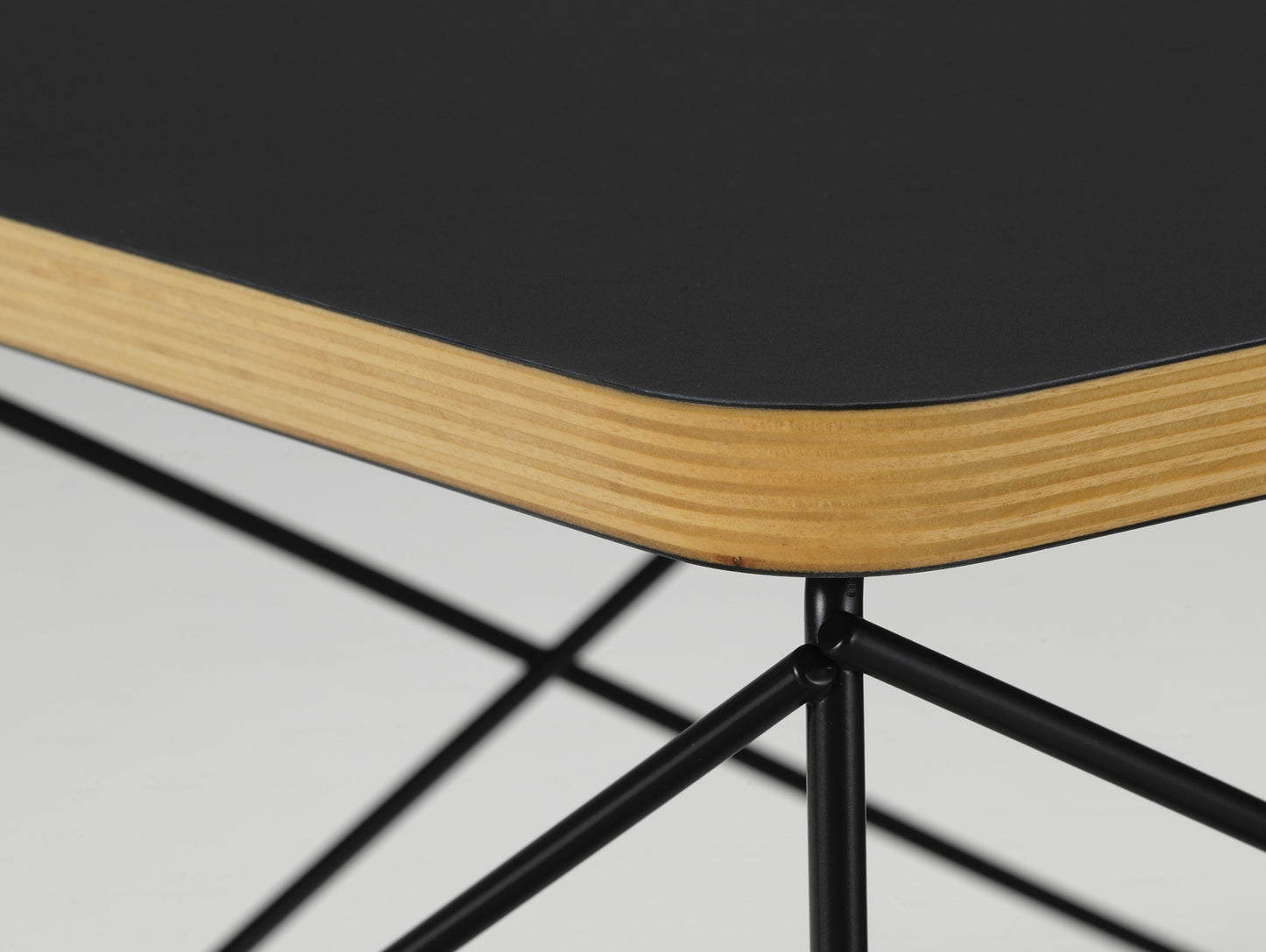 Eames Occasional Table LTR by Vitra - Black HPL / Basic Dark Steel Base