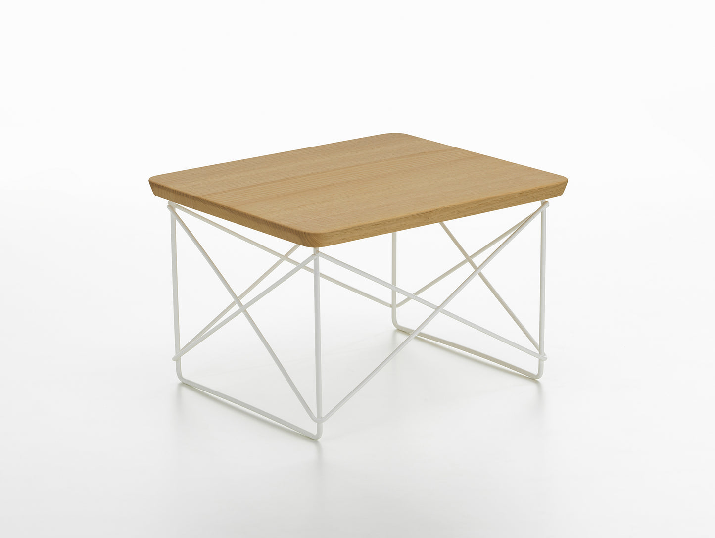 Eames Occasional Table LTR by Vitra - Oiled Chestnut / White Steel Base