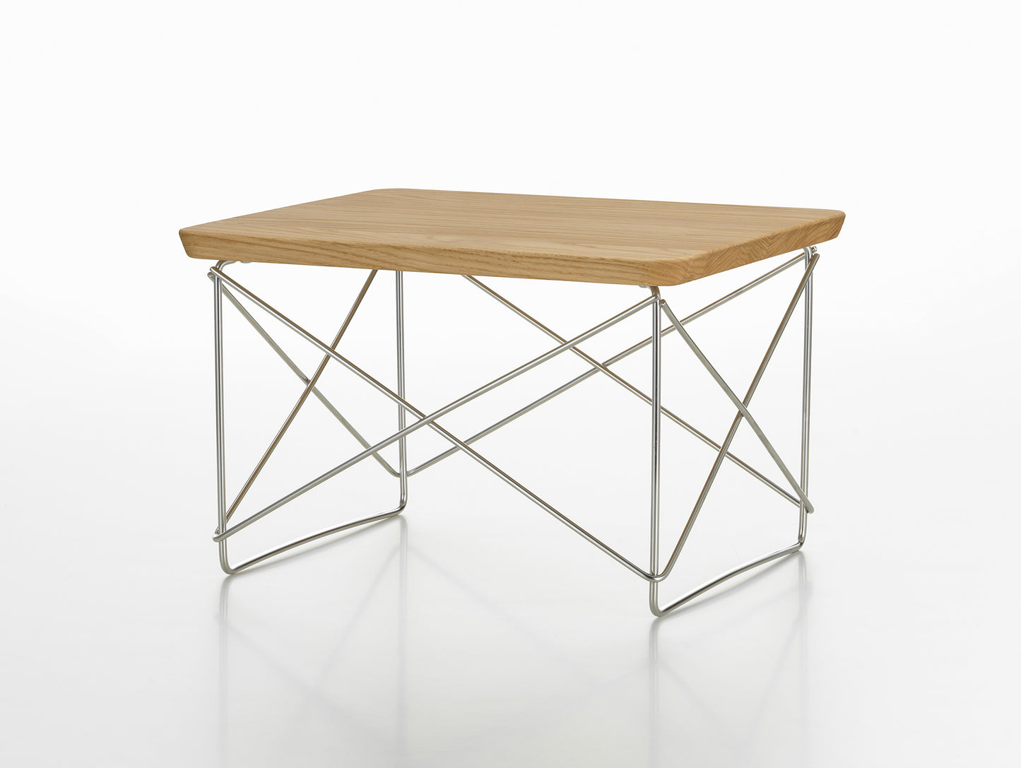 Eames Occasional Table LTR by Vitra - Oiled Chestnut / Stainless Steel Base