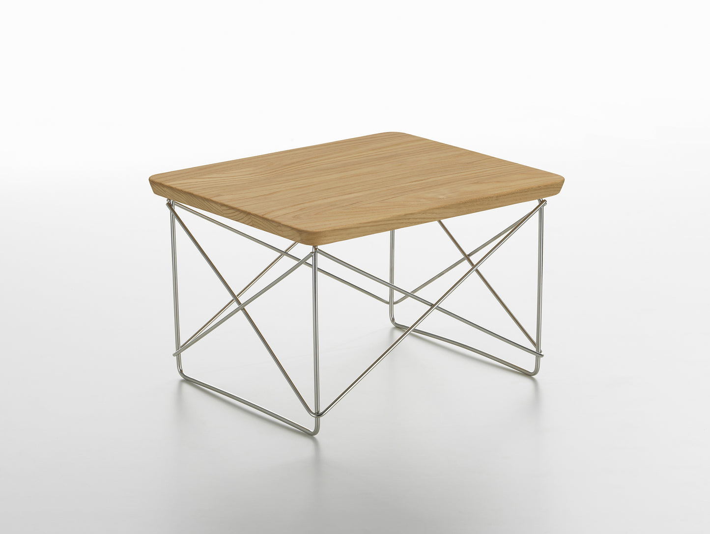 Eames Occasional Table LTR by Vitra - Oiled Chestnut / Stainless Steel Base