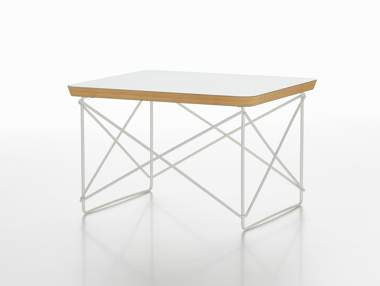 Eames Occasional Table LTR by Vitra - White HPL / White Steel Base