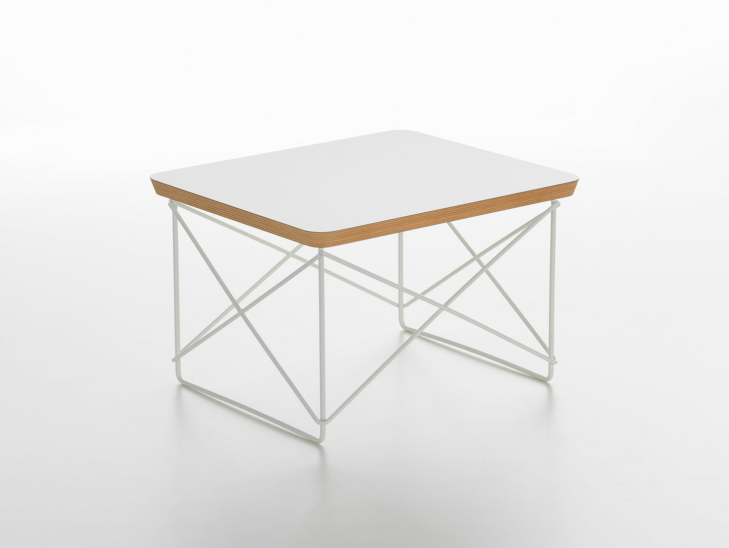 Eames Occasional Table LTR by Vitra - White HPL / White Steel Base