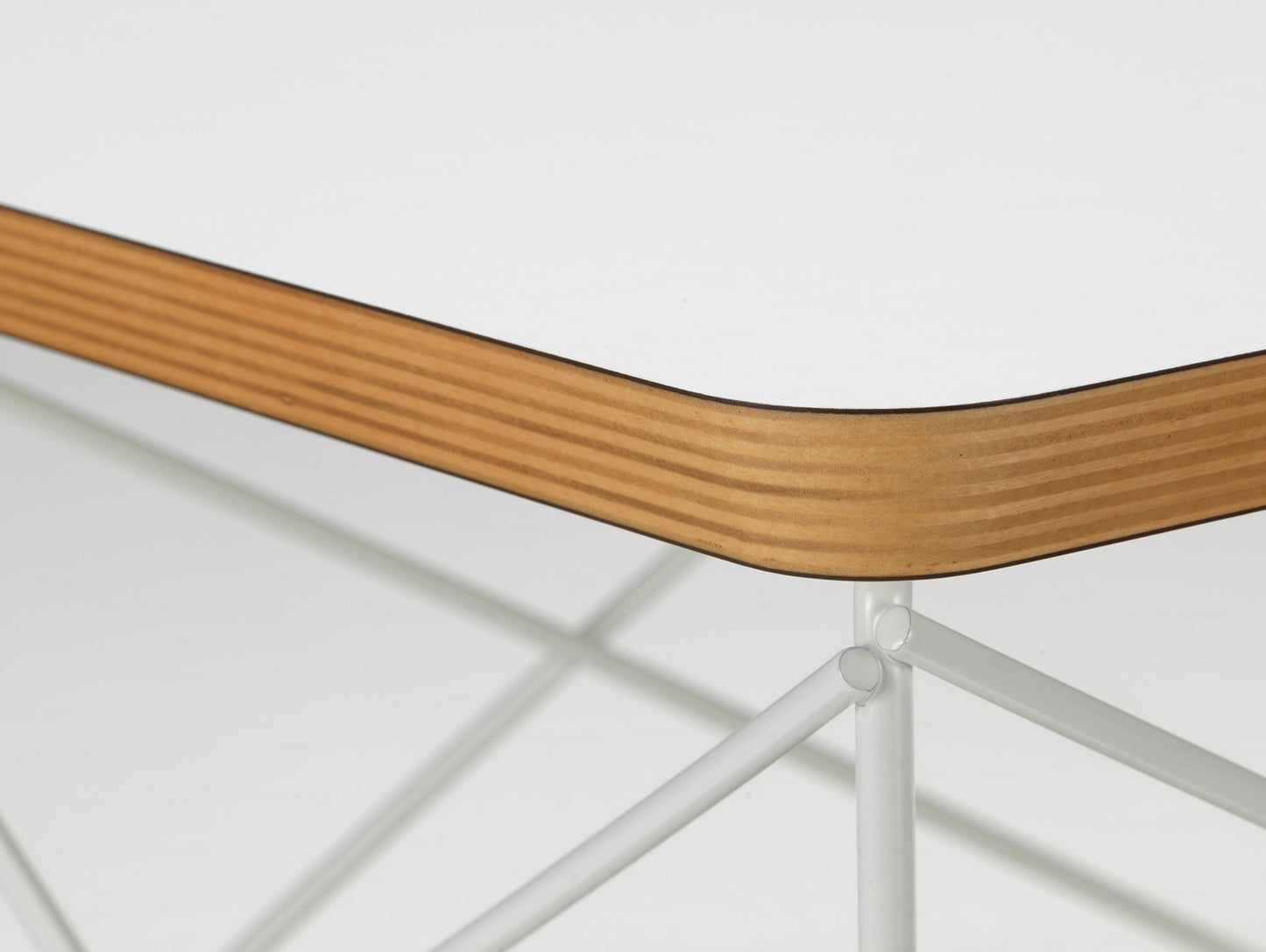 Eames Occasional Table LTR by Vitra - White HPL / White Steel Base
