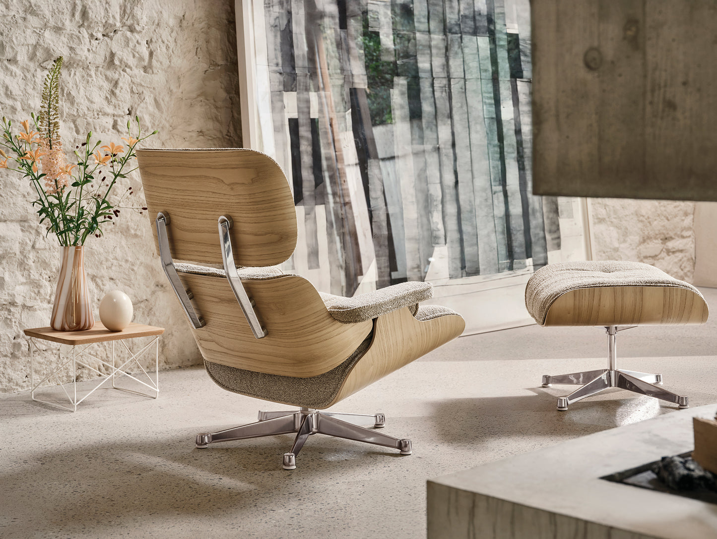 Eames Occasional Table LTR by Vitra - Oiled Chestnut / White Steel