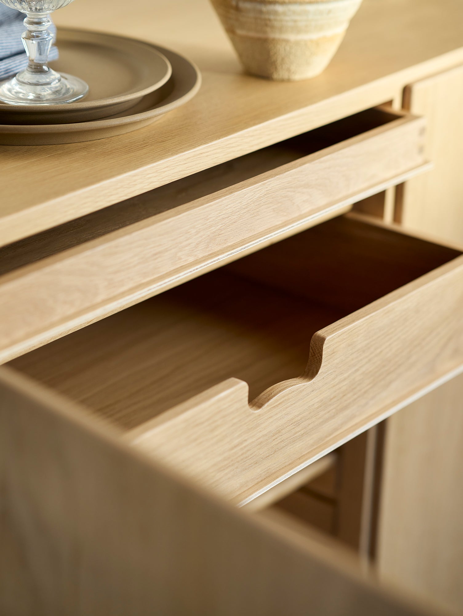 A232 Sideboard Shelf and Drawers by FDB Mobler