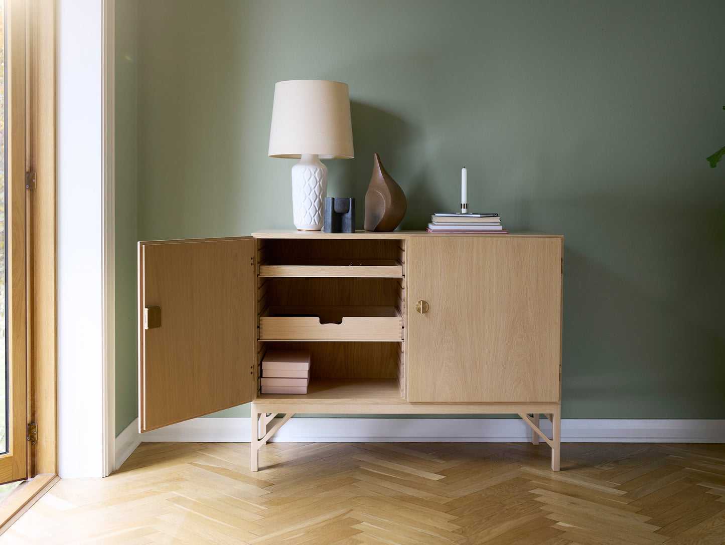 A232 Sideboard Shelf and Drawers by FDB Mobler