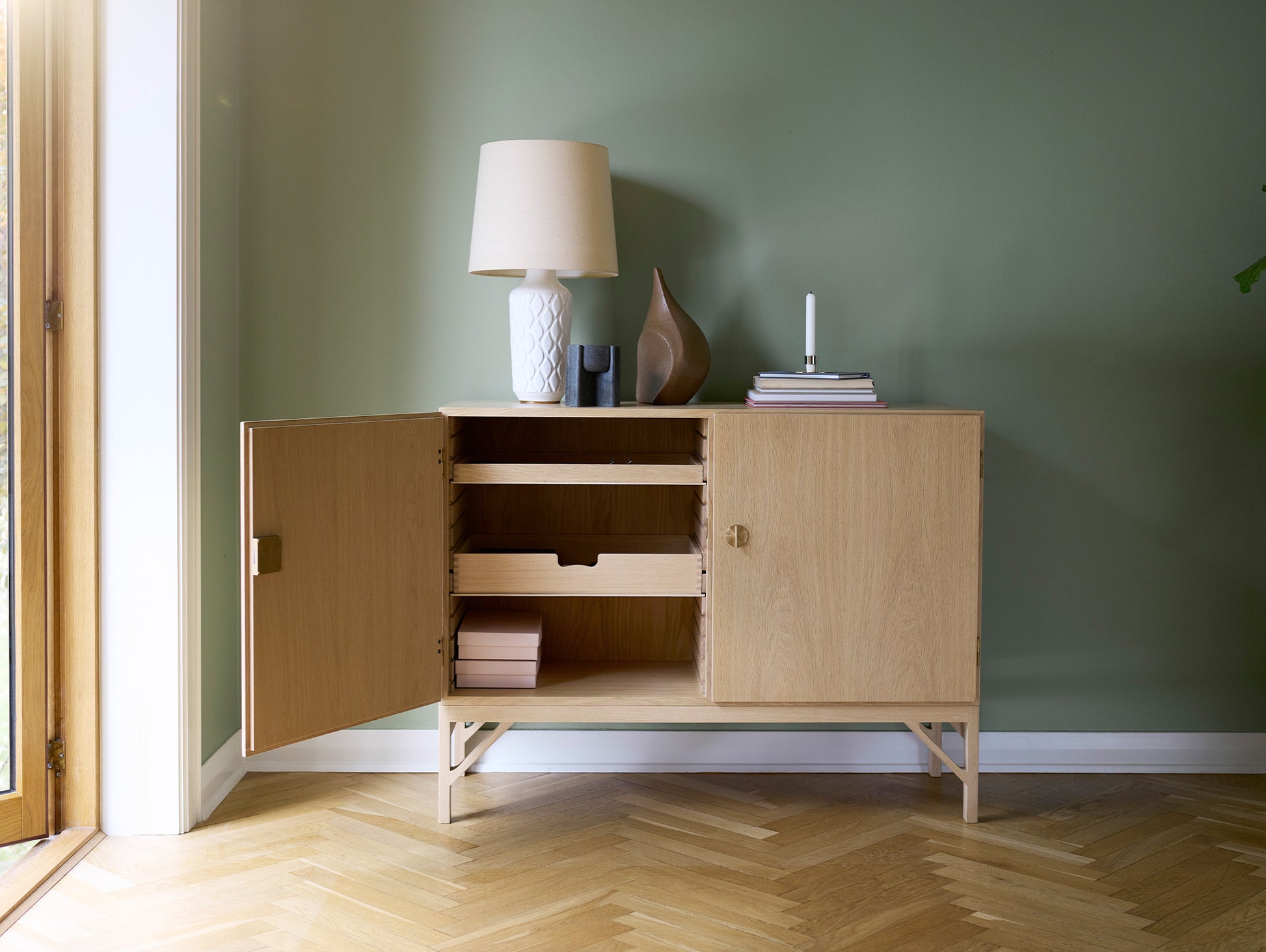 A232 Sideboard Shelf and Drawers by FDB Mobler