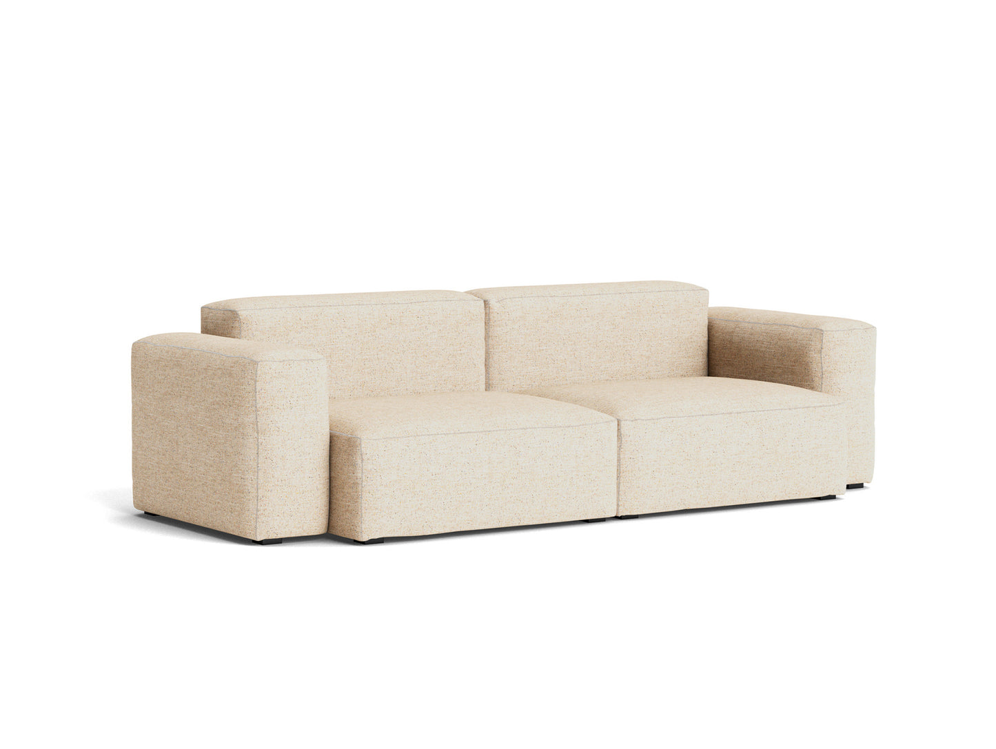 Mags Soft 2.5 Seater Sofa (Low Armrest) by HAY - Combination 1 / Bolgheri / White Stitching