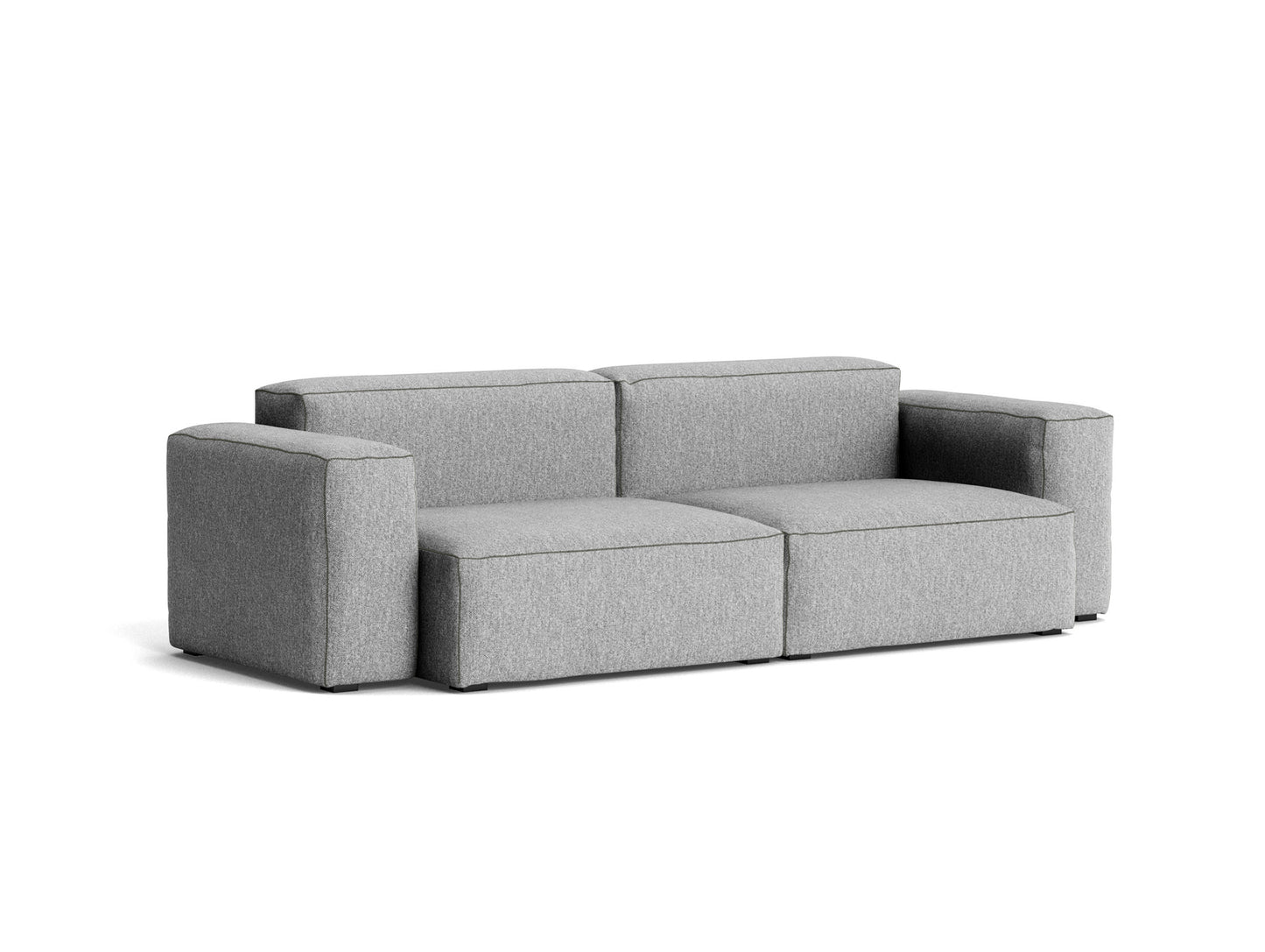 Mags Soft 2.5 Seater Sofa (Low Armrest) by HAY - Combination 1 / Hallingdal 166 / Dark Grey Stitching