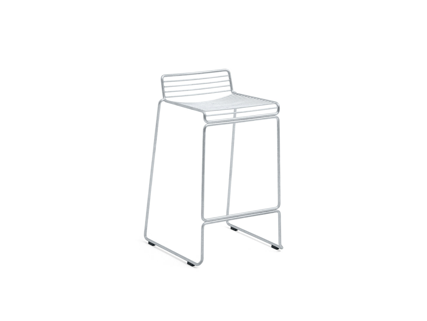 Hee Hot Galvanised Bar Stool Low by HAY 