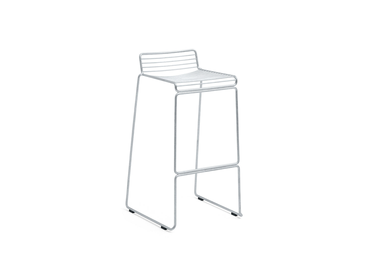 Hee Hot Galvanised Bar Stool High by HAY 