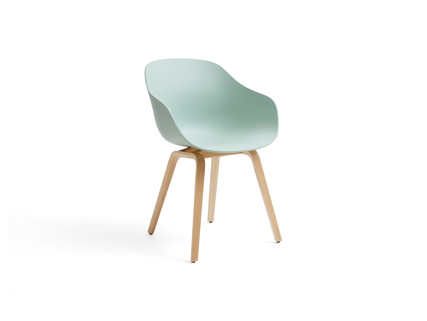 About A Chair AAC 222 - New Colours by HAY / Dusty Mint Shell / Lacquered Oak Base