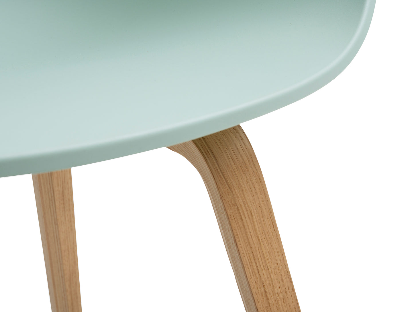 About A Chair AAC 22 - New Colours by HAY - Dusty Mint Shell / Lacquered Oak Base