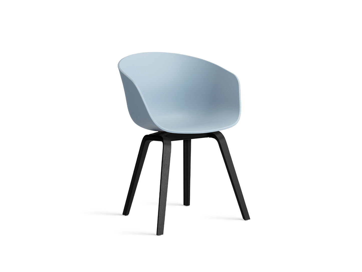 About A Chair AAC 2 (New Colours) by HAY - Black Lacquered Oak / Slate Blue 2.0
