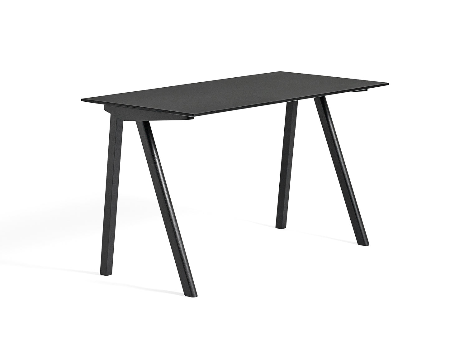 Copenhague Desk CPH90 by HAY -Black Lacquered Oak / Black Linoleum
