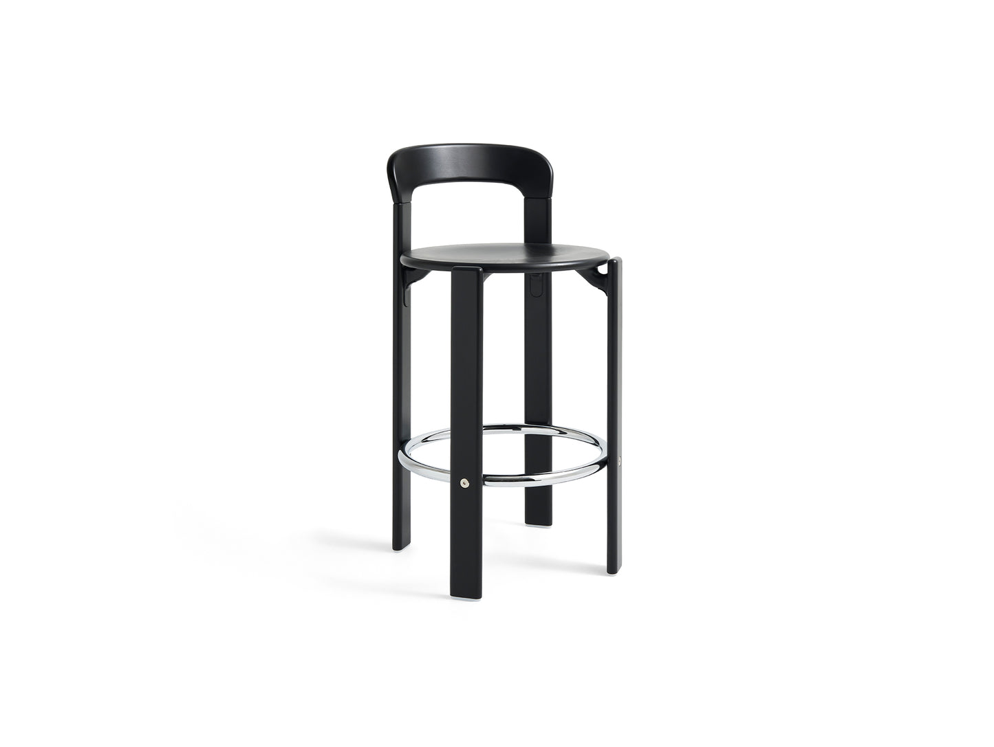 Rey Bar Stool Low by HAY - Deep Black