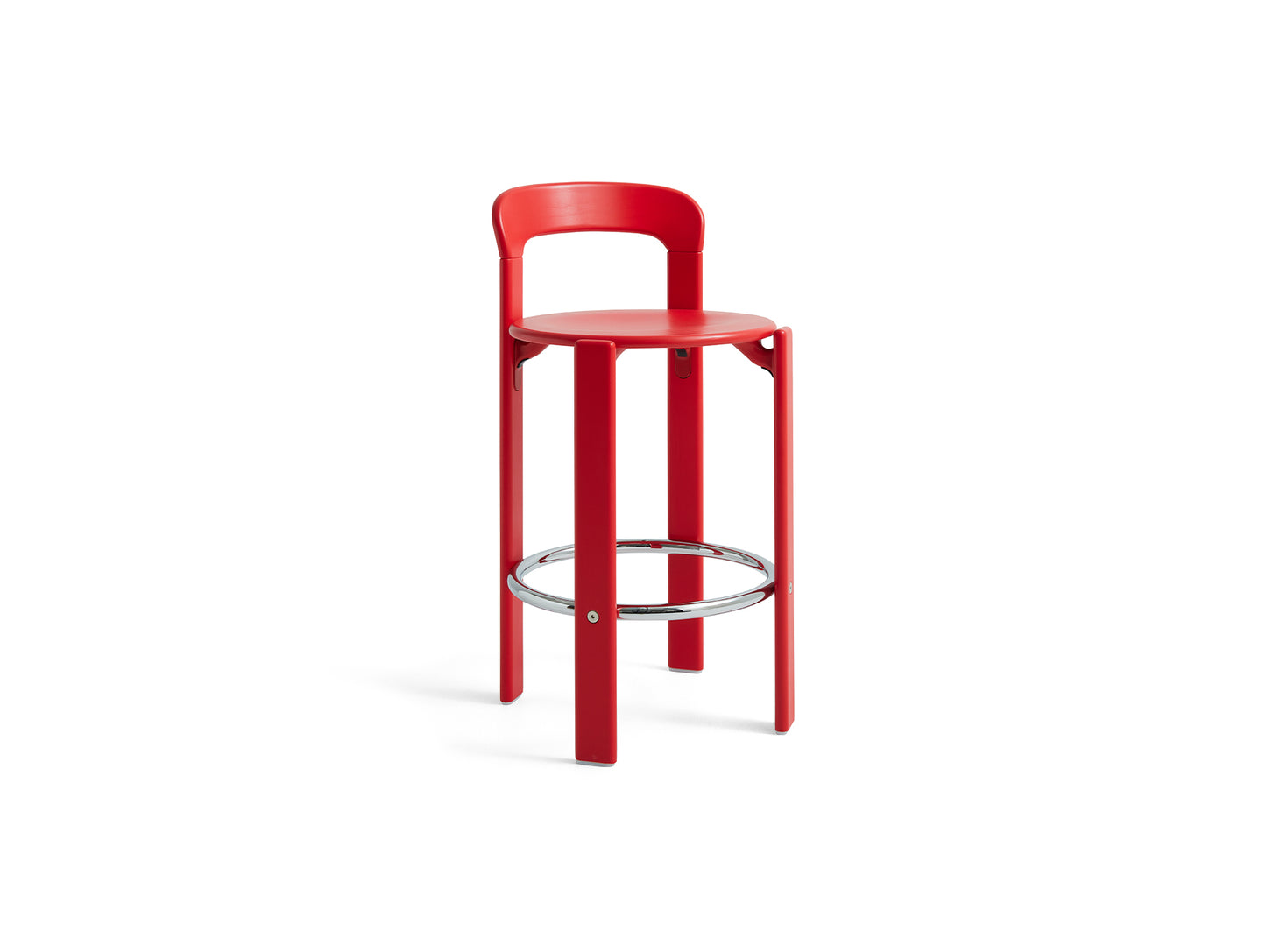 Rey Bar Stool Low by HAY - Scarlet Red