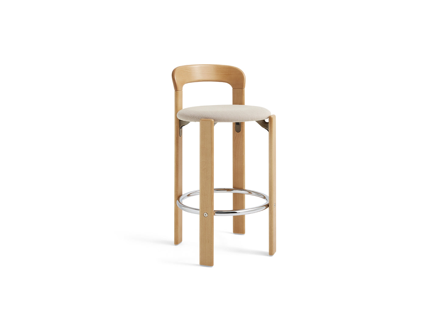 Rey Bar Stool Low by HAY - Golden / Steelcut Trio 213