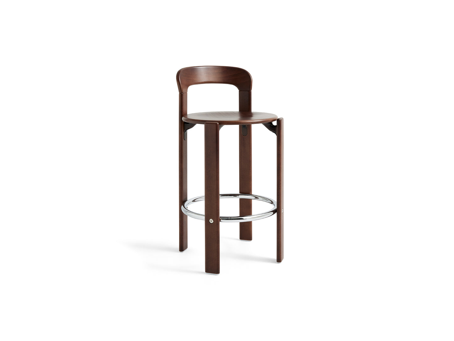 Rey Bar Stool Low by HAY - Umber Brown