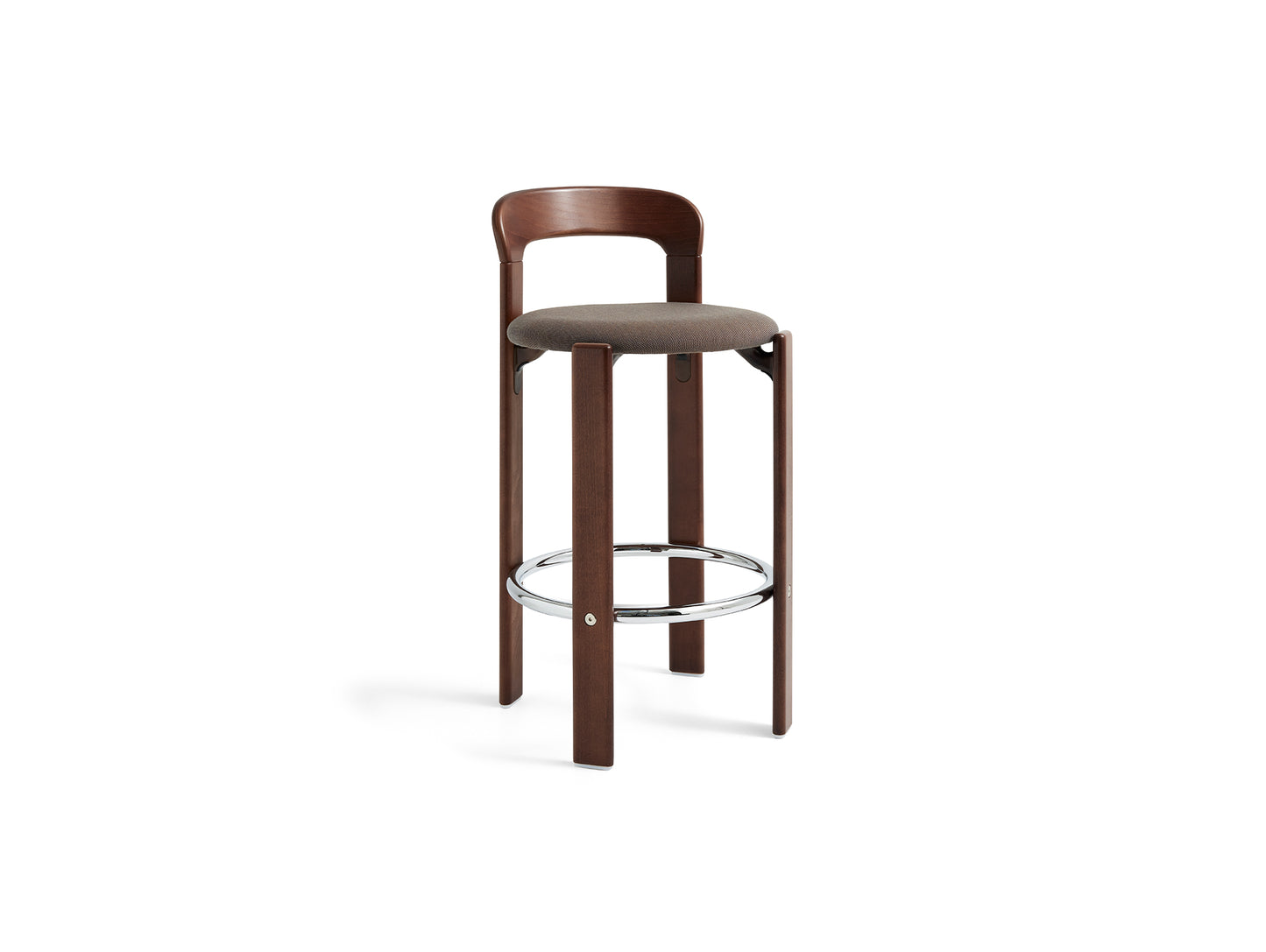 Rey Bar Stool Low by HAY - Umber Brown / Steelcut Trio 376