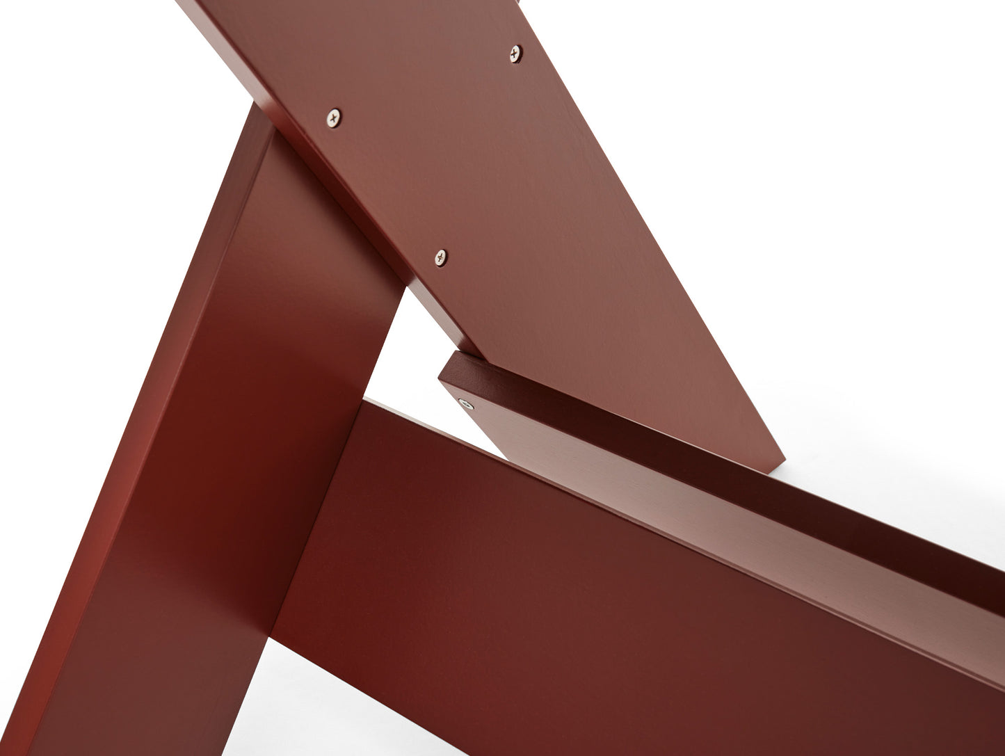 Crate Dining Table by HAY - Length: 230 cm / Iron Red Lacquered Pinewood