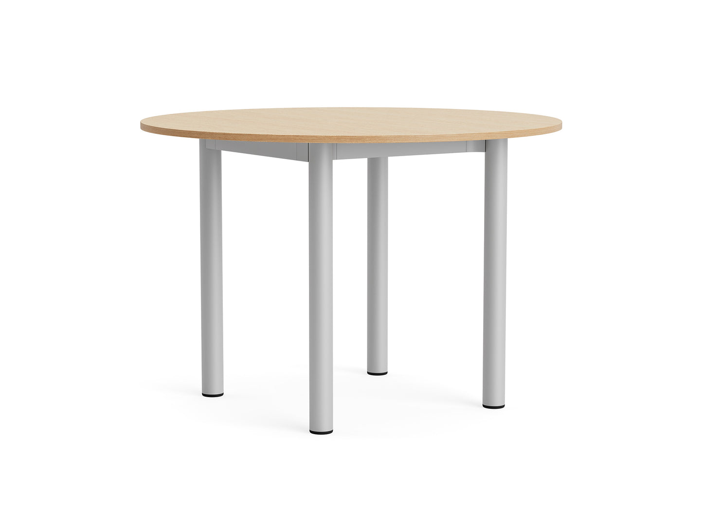 Annex Table Round by HAY - Diameter: 110 cm / Oak Veneer Tabletop / Anodised Aluminium Legs